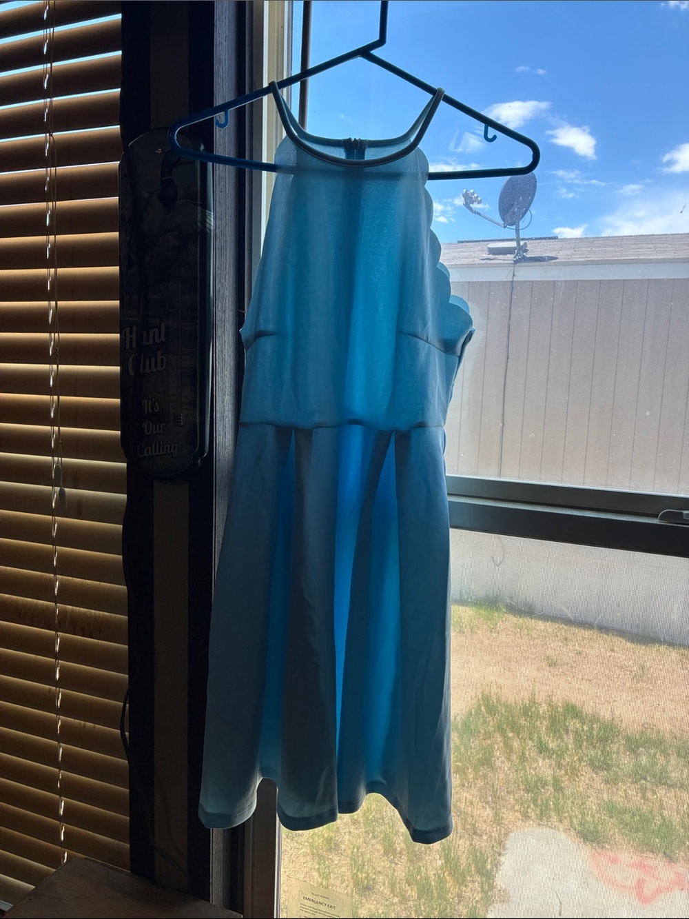 Blue Halter Mini Dress - Unbranded